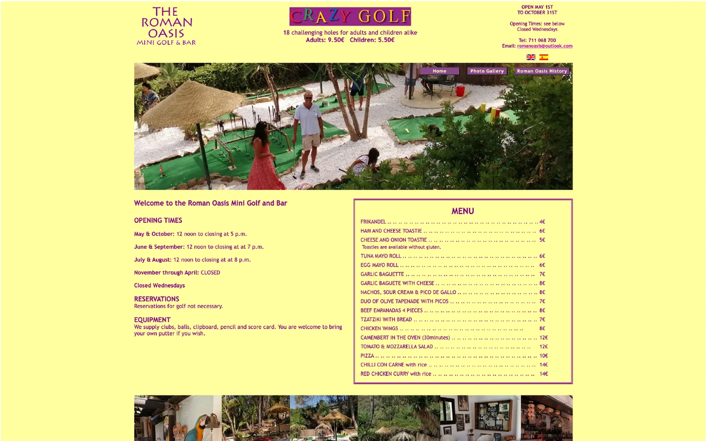 Roman Oasis, previous website